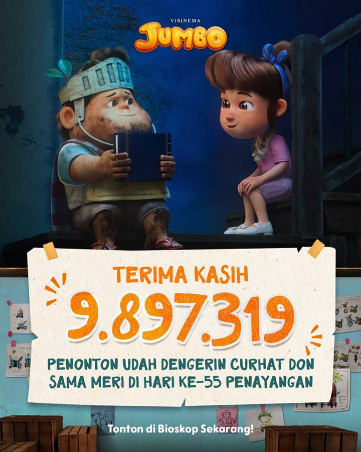 Tembus 9,8 Juta Penonton, JUMBO Siap Geser KKN di Desa Penari jadi Film Terlaris