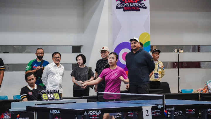 Dito Saksikan Langsung Seleknas Tenis Meja Piala Menpora 2025