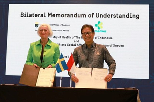 Swedia dan Indonesia Tanda Tangani MoU Bersejarah Perkuat Kerja Sama Kesehatan Bilateral