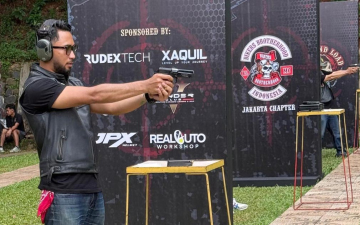 Unik, BB1%MC Jakarta Chapter Adu Skill Menembak Antar Klub Motor
