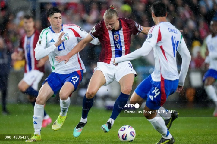 Norwegia Bungkam Italia, Erling Haaland Sumbang Satu Gol