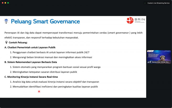 Big Data dan AI, Peluang dan Tantangan Wujudkan Pelayanan Publik Adaptif