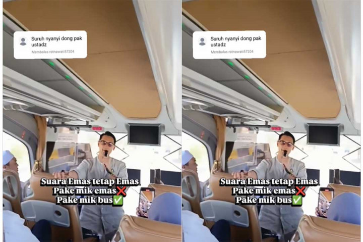 Afgan Nyanyi di Bus Jamaah Haji dengan Mikrofon <i>Brebet-brebet</i>