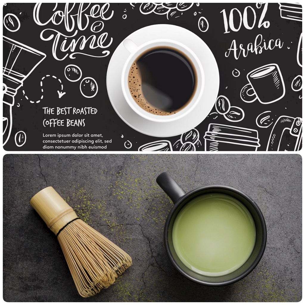 Kopi dan matcha ama-sama memiliki kandungan kafein. Ilustrasi Freepik