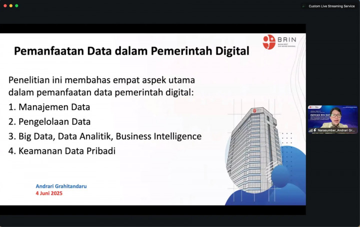 4 Aspek Utama Pemanfaatan Data Pemerintah Digital Menurut BRIN
