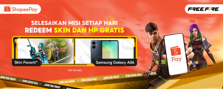 Gampang Banget! Ini Cara Redeem Skin FF di Program FFNS 2025 Fall Bareng ShopeePay