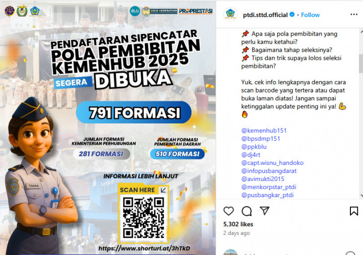 Kemenhub Bakal Rekrut Calon Taruna dengan Pola Pembibitan, Cek Info Lengkap di Sini!
