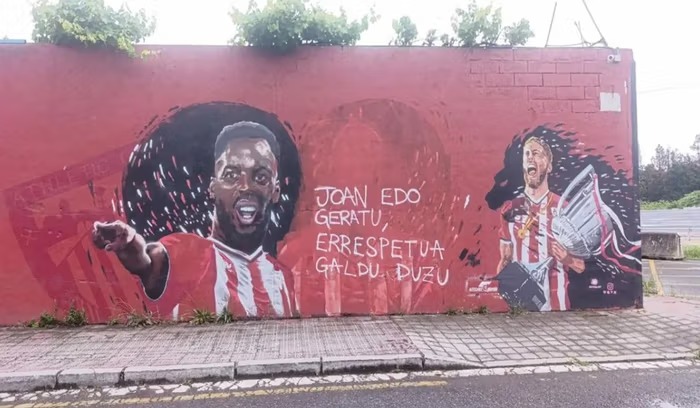 Diisukan ke Barcelona, Mural Nico Williams Dirusak Oknum Fans Bilbao