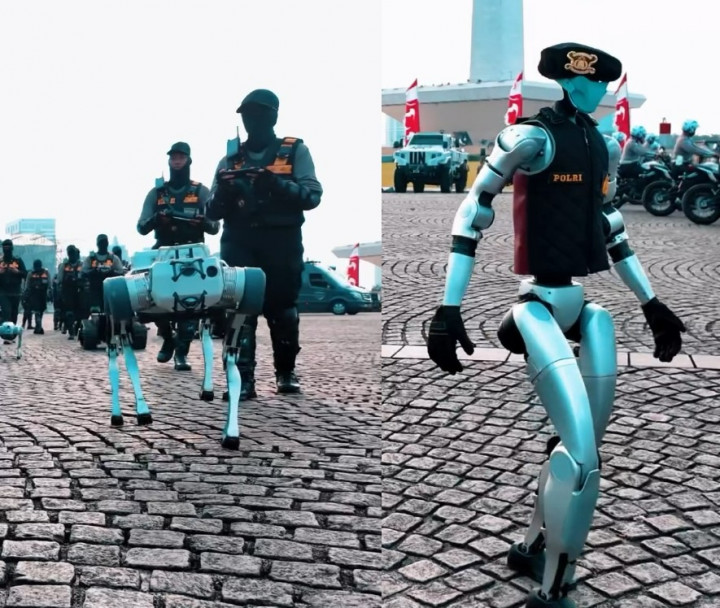 Polri Pamer Robot Canggih di Monas, Begini Penampakannya