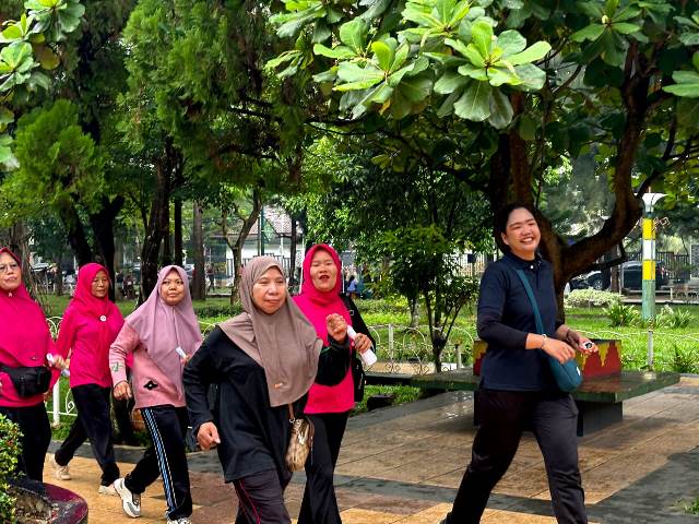  Sambut HUT IFI, gelar kegiatan Interval Walking Training (IWT). (Foto: Dok. Istimewa)