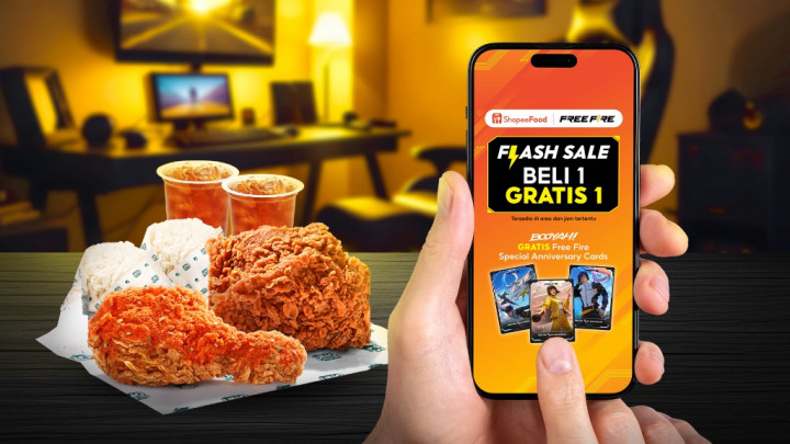 Meriahkan <i>Anniversary</i> Free Fire, ShopeeFood Hadirkan Promo Istimewa dan Koleksi <i>Merchandise</i> Eksklusif