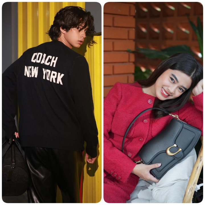 Gaya Stylish Arya Mohan dan Aqeela Calista dalam Balutan Coach