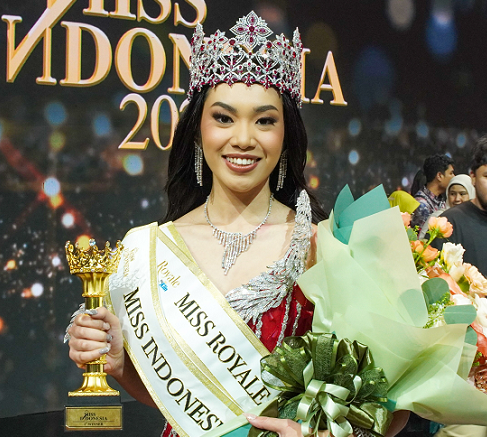 Audrey Bianca dinobatkan sebagai Miss Royale sekaligus pemenang Miss Indonesia 2025. 