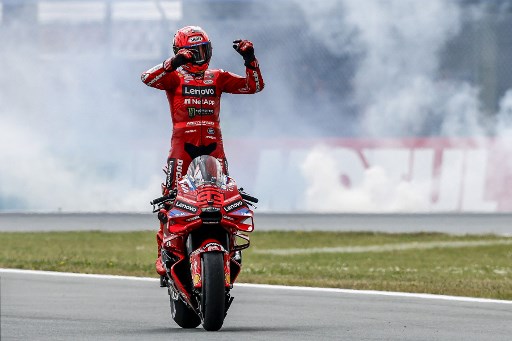 Menang di MotoGP Jerman, Marc Marquez Berselebrasi bak Togak Luan