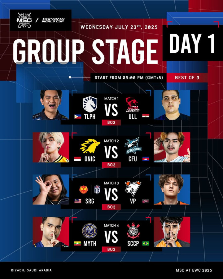 Jadwal dan Cara Nonton MSC 2025 di EWC, 2 Tim Indonesia Berlaga
