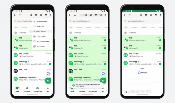 WhatsApp Uji Coba Fitur 'Quick Recap', Bisa Rangkum Pesan dari Banyak Obrolan