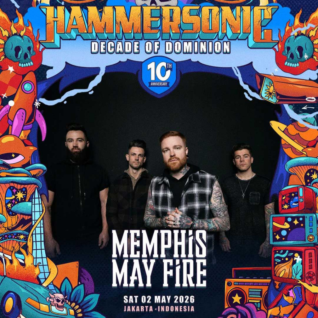 Poster Hammersonic umumkan Memphis May Fire