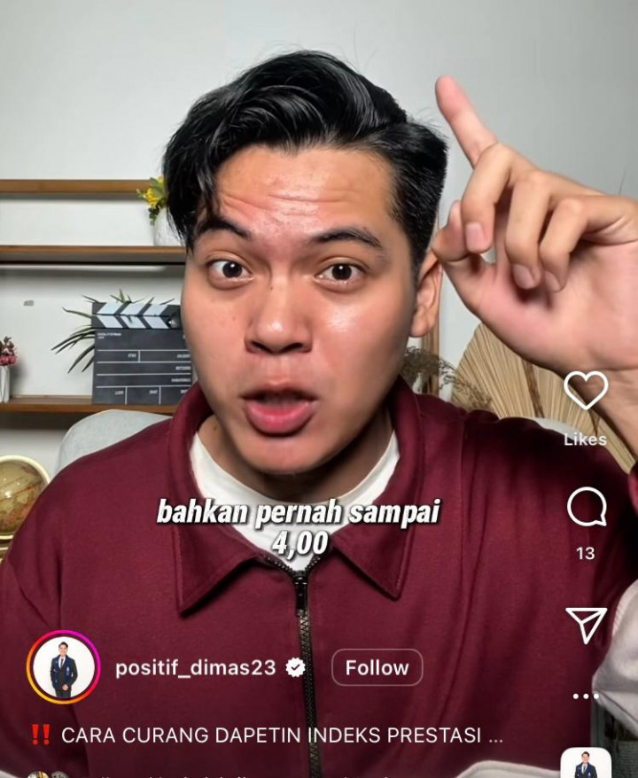 'Cara Curang' Raih IPK Tnggi Tiap Semester Ala Dimas Chairullah