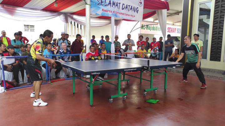 Silaturahmi dan Sportivitas Terjaga lewat Turnamen Tenis Meja Mujahidien Cup 2025