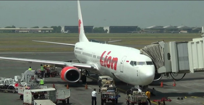 Pesawat Lion Air. (MI/Heri Susetyo)