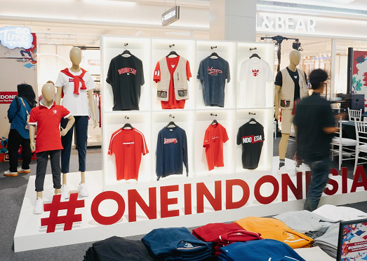 Koleksi merchandise #OneIndonesia di perayaan satu dekade. (Foto: Dok.Giordano)