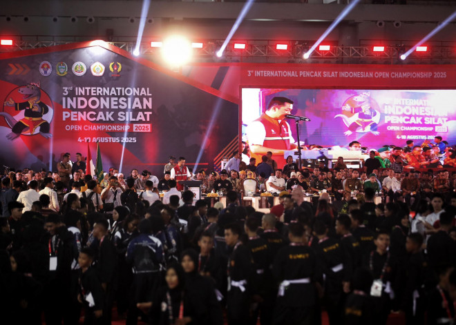 Suasana upacara pembukaan The 3rd International Indonesia Pencak Silat Open Championship 2025. (Foto: Istimewa)