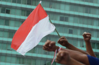 Bendera Indonesia. Foto: AFP