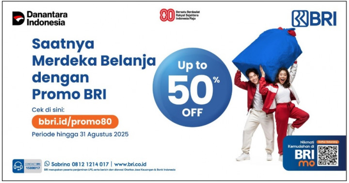 Merdeka Belanja! Daftar Promo Spesial HUT RI ke-80 dari BRI