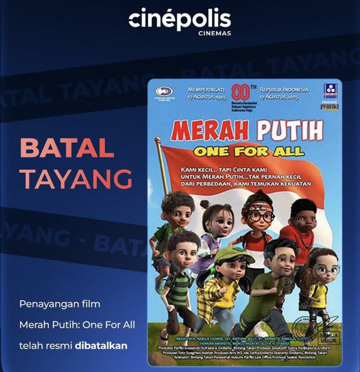 Penayangan Merah Putih: One for All di Bioskop Cinepolis Resmi Dibatalkan