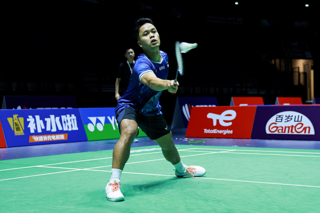 Anthony Sinisuka Ginting berlatih jelang Kejuaraan Dunia Bulu Tangkis 2025 (dok. PBSI)