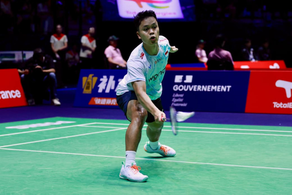 Penampilan Anthony Sinisuka Ginting di Kejuaraan Dunia Bulu Tangkis 2025 (dok. PBSI)