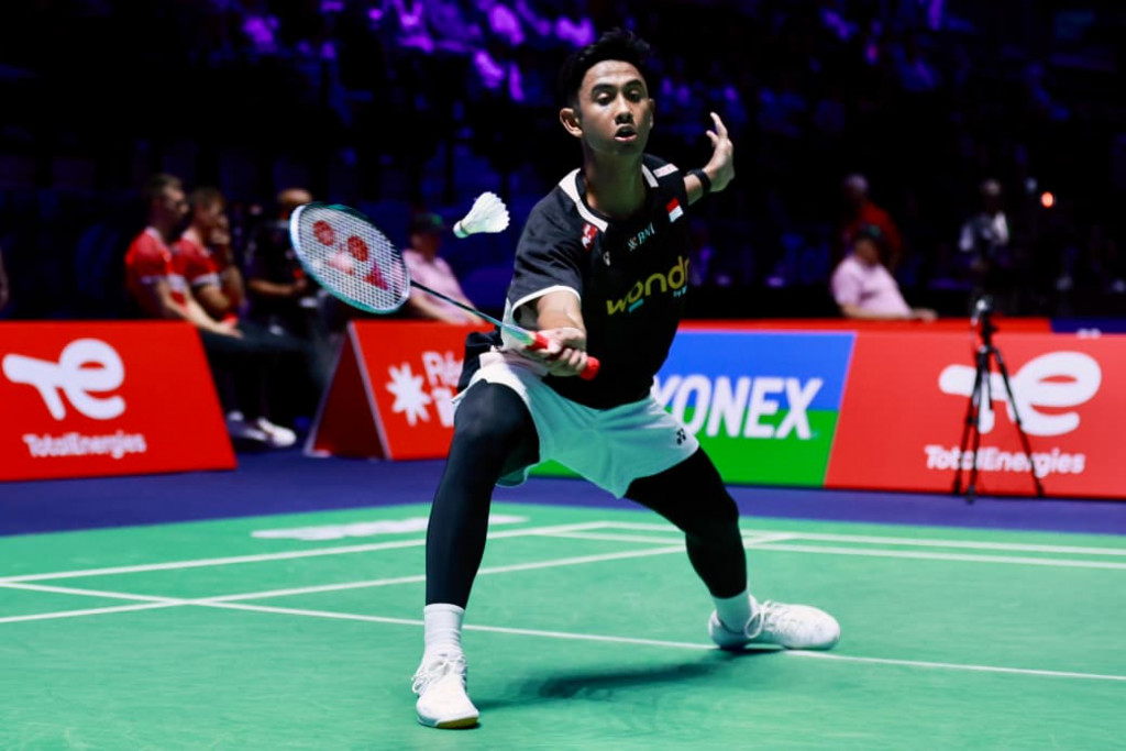 Alwi Farhan beraksi di Kejuaraan Dunia Bulu Tangkis 2025 (dok. PBSI)