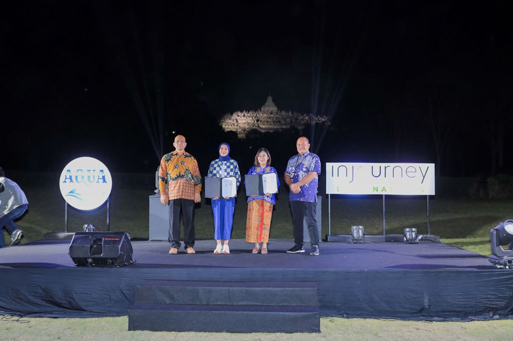 Peresmian kerja sama antara AQUA dan Injourney Destination Management. Dok. Aulia/Medcom