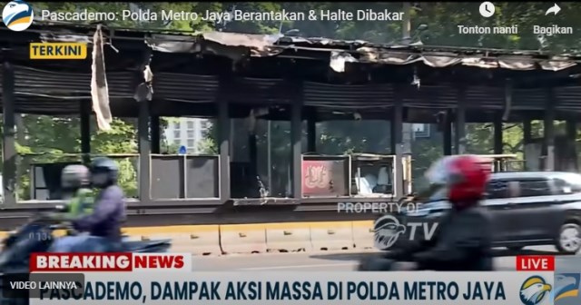   Ini beberapa fakta mengapa demo ojol yang menjadi anarkis dan cara mengatasinya. (Foto: Dok. Tangkapan layar Metro TV)