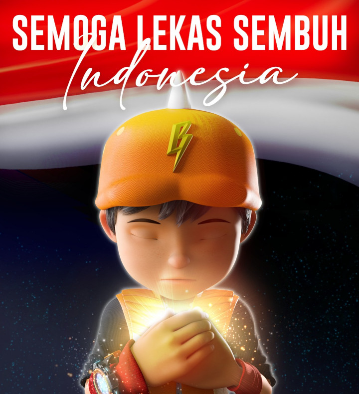 Usai Upin & Ipin, Karakter Animasi BoBoiBoy Juga Ikut Doakan Indonesia Cepat Aman
