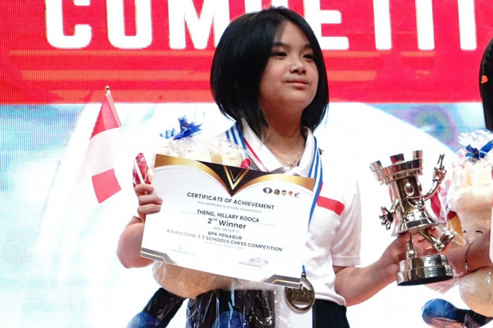 Hillary Rooca Buka Kemenangan, Indonesia Juara Umum di BPK Penabur Asian Zone 3.3 Schools Chess Competition 2025