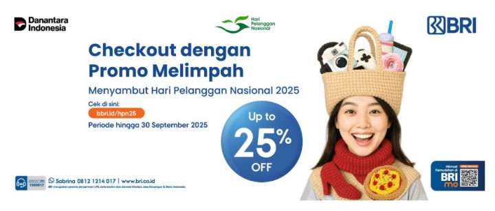 Promo BRI Spesial Hari Pelanggan Nasional 2025, Diskon Hingga 25%