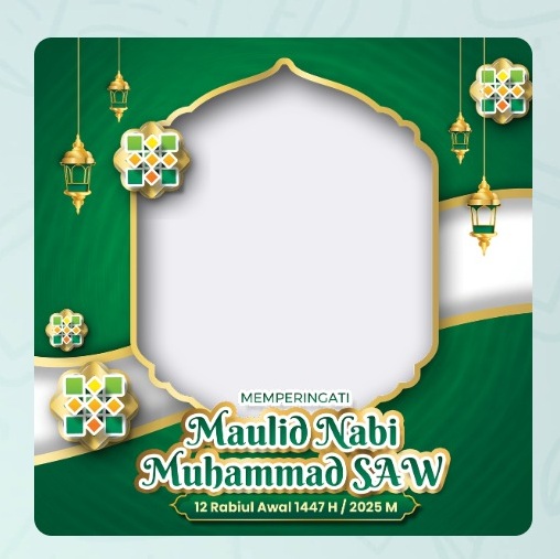 Kumpulan Twibbon Maulid Nabi Muhammad SAW 2025, Yuk Bagikan di Medsos!