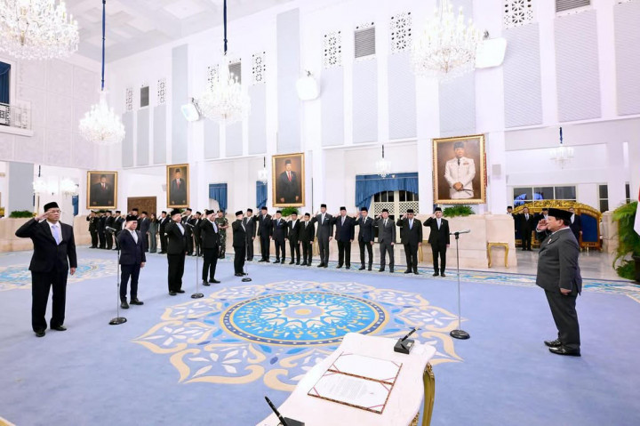 ​Presiden Prabowo Resmi Lantik Empat Menteri dan Satu Wakil Menteri