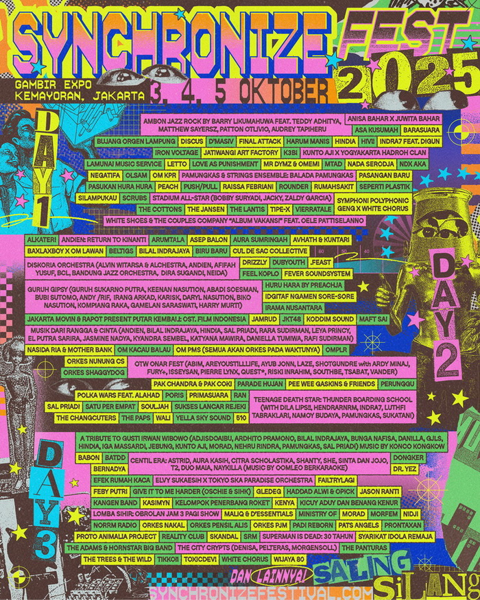 Lineup Lengkap Synchronize Fest 2025
