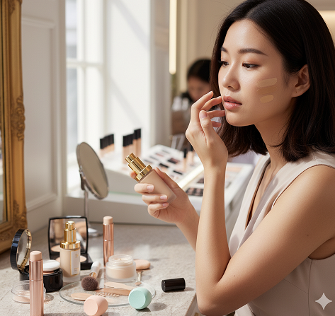 Warna foundation yang tepat dapat menciptakan dasar riasan yang halus dan natural. (Foto: Dok. Gemini)