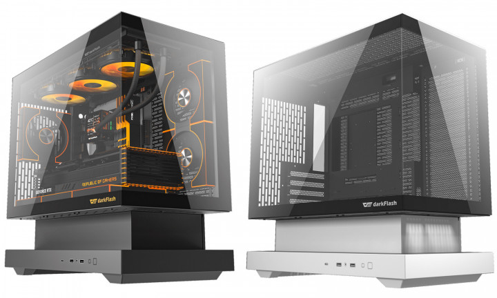 darkFlash Floatron F1, Casing microATX dengan Desain Alas Mengambang