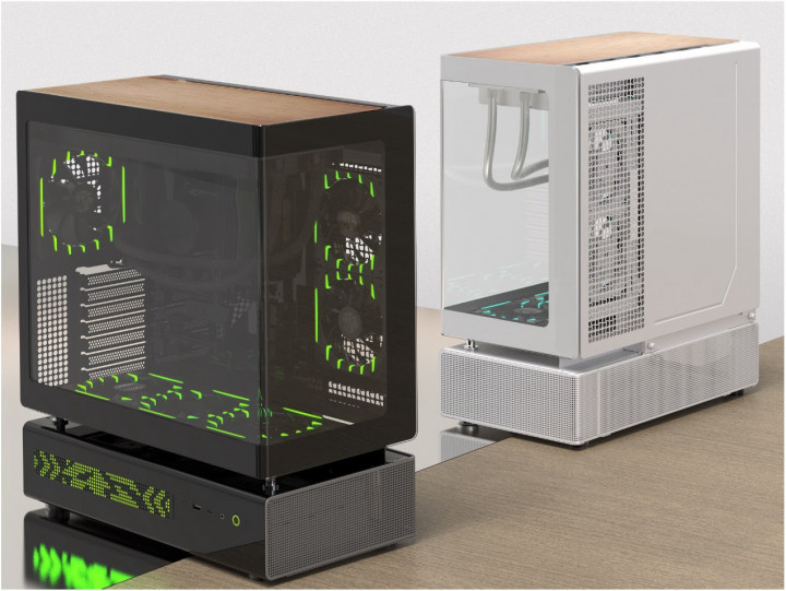 Casing Gaming Gamemax N90 Satukan Kayu, Dot Matrix, dan Futuristik