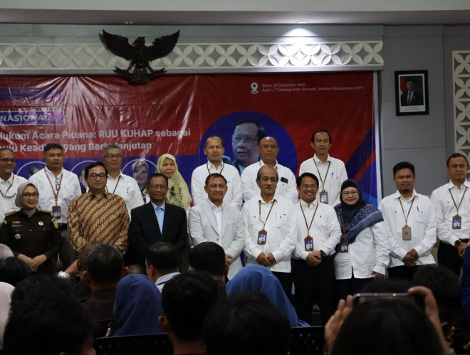 Seminar Nasional bertajuk “Pembaruan Hukum Acara Pidana: RUU KUHAP sebagai Langkah Menuju Keadilan yang Berkelanjutan” yang diselenggarakan Fakultas Hukum Universitas Negeri Yogyakarta (FH UNY). DOK UNY