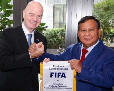 Presiden Prabowo Subianto Jumpa Presiden FIFA Gianni Infantino di New York