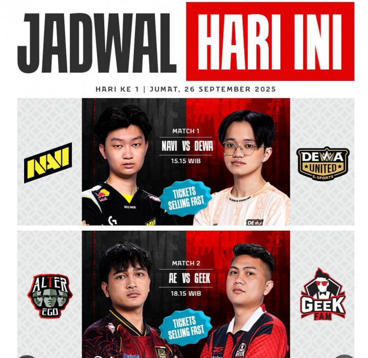 Jadwal MPL ID Season 16 Week 6: Duel Klasik Onic vs RRQ Hoshi Jadi Sorotan