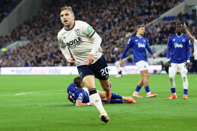 Gol Jarrod Bowen bawa West Ham United tahan imbang Everton-Foto AFP Darren Staples