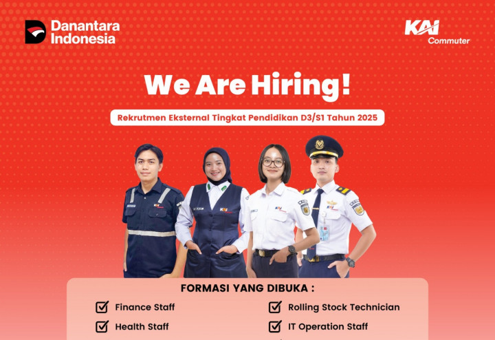 KAI Commuter Buka Lowongan Kerja untuk 8 Posisi, Intip Infonya!