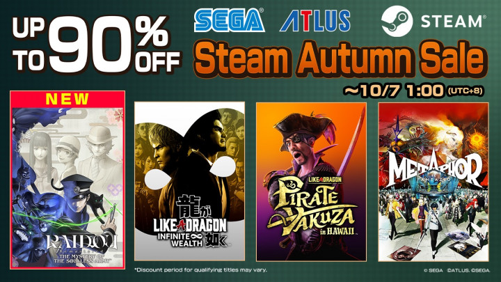 Steam Autumn Sale 2025, Diskon 90% untuk Game Sega Favorit
