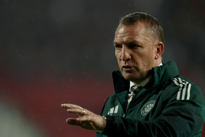 Pelatih Celtic, Brendan Rodgers. (PREDRAG MILOSAVLJEVIC / AFP)